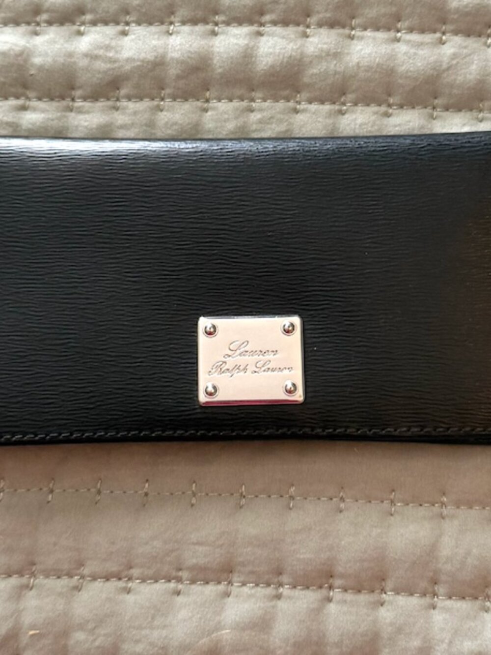 Lauren Ralph Lauren Black Leather Bifold Wallet - Picture 2 of 4